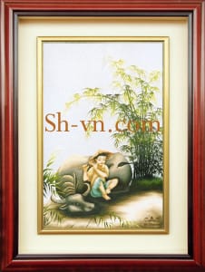 乡村风景画手工刺绣＝可愛的故鄉　22＝SHVN 1122 - 40cm x 50cm (2)